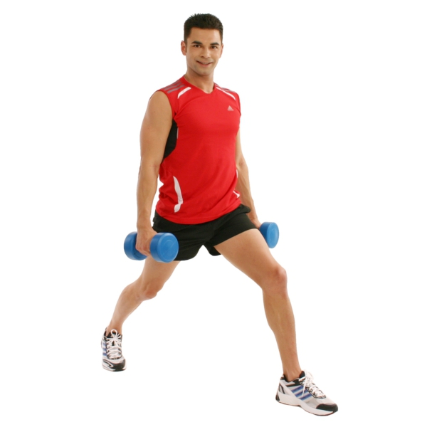 Fitnessübungen Kurzhantel Ausfallschritt Training