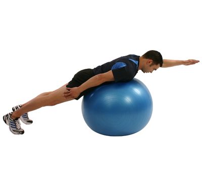 Gymnastikball Rücken Training Fitness